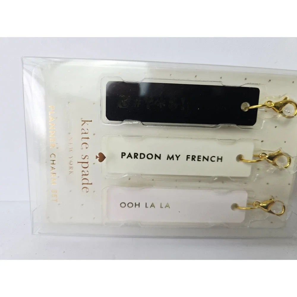 Kate Spade Planner Companion Set Bookmarks and charm set NEW journal